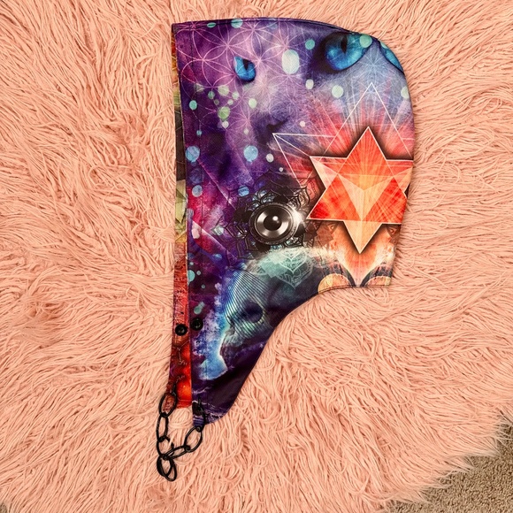 Pineal Paradise Galaxy Rave Hood Hat - Picture 1 of 3